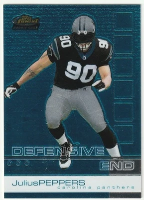 JULIUS PEPPERS 2002 FINEST #77 - ROOKIE RC - CAROLINA PANTHERS - Image 1 of 2