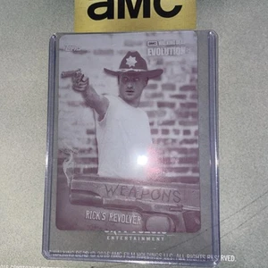 The Walking Dead Evolution magenta printing plate Rick grimes 1/1 W-1 revolver - Picture 1 of 4