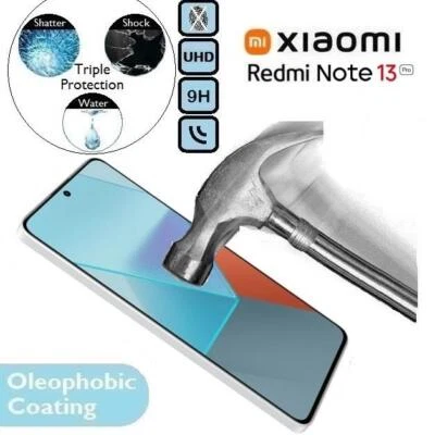 100%Genuine Tempered Glass 9H Screen Protector Fits/For Xiaomi Redmi Note 13 Pro - Image 1 of 2