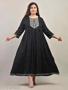 Beautiful Indian Plus Size Long Gown/Kurta - Picture 1 of 4