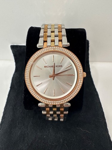 Michael Kors Originale MK3203 Orologio da polso Donna Darcy Tri Tone Inox