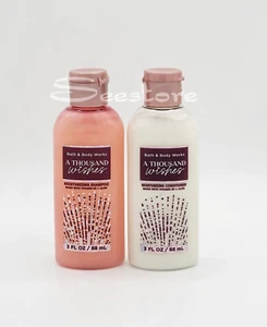 Bath & Body Works A thousand Wishes Shampoo Conditioner Set Travel Size 3 oz New - Picture 1 of 3