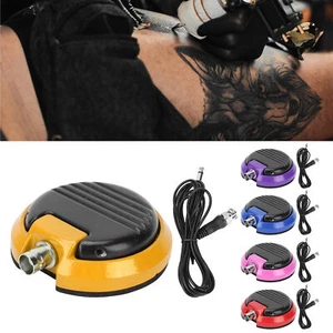 Round Tattoo Foot Pedal Switch Portable Tattoo Machine Foot Switch Controlle HR6 - Picture 1 of 34