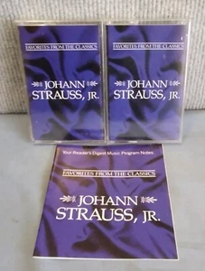 Johann Strauss JR. Favorites From Classics Cassette Tapes 1 & 2. Readers Digest - Picture 1 of 4