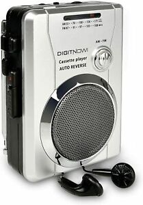 AM/FM Portable Pocket Radio and Voice Audio Cassette Recorder Built-in Speaker