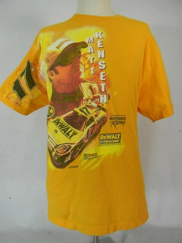 NASCAR Matt Kenseth Shirt adult Mens XL extra large orange Roush DeWalt cotton Cover