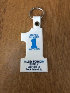 VINTAGE VALLEY FOUNDRY SUPPLY ADVERTISING KEYCHAIN ROCK ISLAND IL YOU’RE #1 - Picture 1 of 2