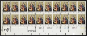 US Stamps — Block of 20 — 1975, Christmas / Madonna, by D. Ghirlandaio #1579 MNH - Picture 1 of 2