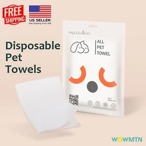 Pets 10''x40'' Disposable Towel 100% Cotton Hyper Allergenic Lux Soft 6 Packs - Picture 1 of 6