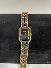 CHANEL Wristwatch Premiere 20mm Yellow GP& Leather Ladies Chanel Wristwatch XL