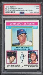 1976 Topps Tom Seaver Andy Messrsmith NL STRIKEOUT LDRS #203 PSA 7 - Picture 1 of 2