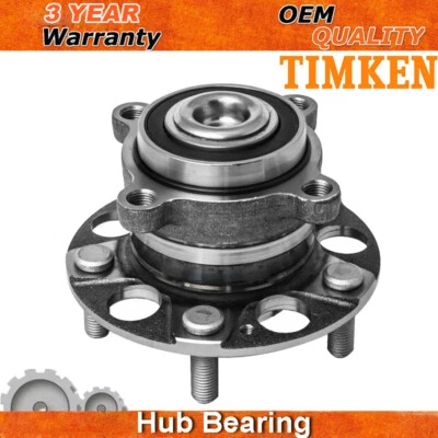 Cubo de roda traseira Timken e conjunto de rolamento serve para 2008-12 Honda Accord Acura TSX - Imagem 1 de 4