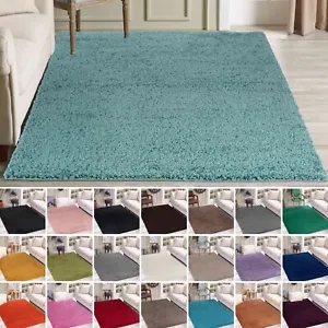 Living Room Soft Shaggy Rugs 45mm Pile Height Small - Extra Large in 22 Colours - Picture 1 of 136