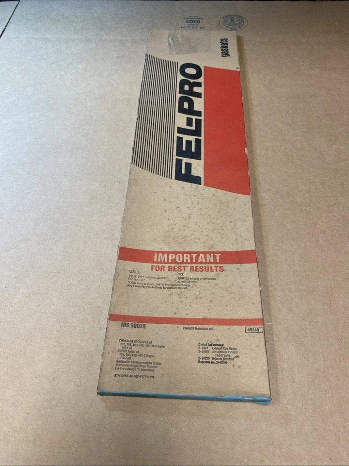 NOS Fel-Pro MS90029 Exhaust Manifold Gasket Set! F+S! - Image 1 of 3