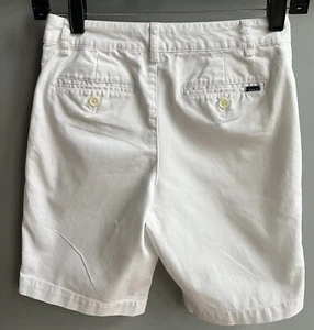 Polo Ralph Lauren Boys White Straight Fit Chino Shorts Size 12 Inseam 8" Stretch - Picture 1 of 7