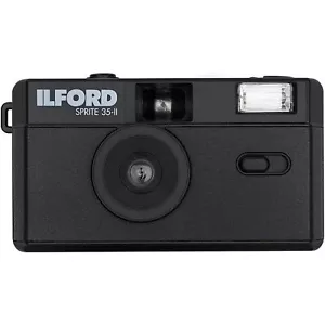 Ilford Sprite-II 35 mm 135 Filmkamera mit Blitz schwarz *Neu - Bild 1 von 4
