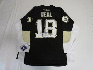 JAMES NEAL SIGNED PITTSBURGH PENGUINS REEBOK JERSEY BECKETT BAS COA H06673 - Picture 1 of 5