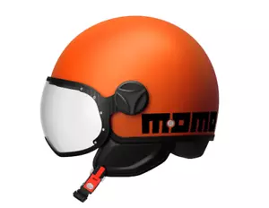 CASCO JET MOMO DESIGN FGTR CLASSIC E2206 MONO ARANCIONE OPACO NERO TAGLIA L - Foto 1 di 8