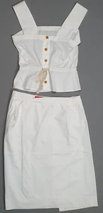 Vivienne Westwood Red Label Skirt and Top Set Size 46 UK 14 White Summer - Picture 1 of 10