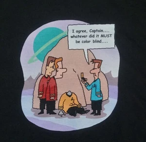Star Trek Capitán Kirk Parodia Camiseta L Divertida Trekkie Ciencia Fi Alien Space Spock - Imagen 1 de 7