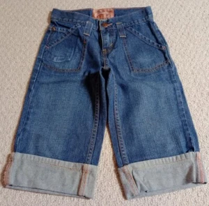 Levi's Girls Size 8 Blue Denim Jean Capris 23 - Picture 1 of 8