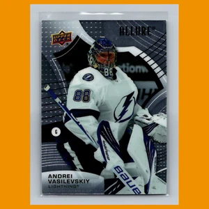 Tarjeta de hockey Andrei Vasilevskiy #86 2021 Upper Deck Allure Tampa Bay Lightning casi nueva - Imagen 1 de 3