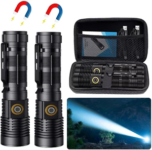 Rechargeable Tactical Flashlights 20000 High Lumens - 1500 Meters Long Beam Supe - Picture 1 of 12