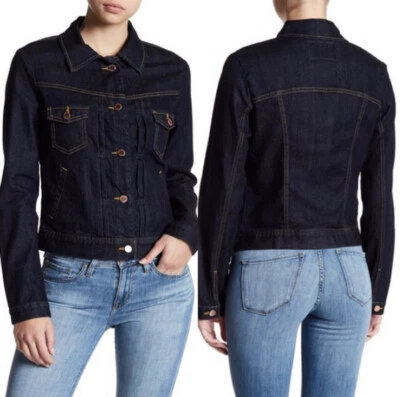 Chaqueta Jean Big Star Botón Frontal Lavado Oscuro Azul Marino Talla S Foto 1 de 4