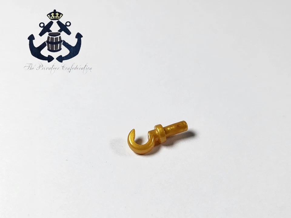 LEGO 2009 Pirates Minifigure Pearl Gold Hand Hook Captain Brickbeard 2531 6243 - Image 1 of 1
