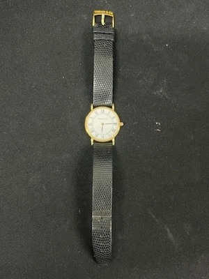 TIFFANY & CO. Portfolio 14kt Gold Quartz Watch, Leather Band - Image 1 of 4