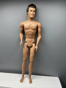 Ken Fashion Doll Mattel 1968 Body Indonesia 1997 Head Rooted Brown Hair Nude - Picture 1 of 11