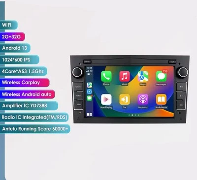 Autoradio Android 13 7” Opel Astra Zafira Corsa Antara Vectra 2GB+32GB Carplay - Immagine 1 di 4