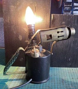 Vintage Blow Torch Steampunk Table Lamp - Picture 1 of 5