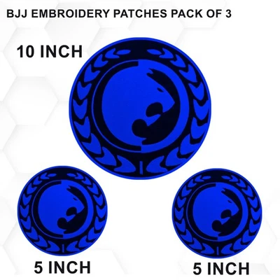 Renzo Gracie Embroidery Patches Martial Arts BJJ Renzo BJJ Gi Patches ( 3 Pack ) - Image 1 of 4