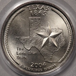 2004-D Texas State Quarter PCGS MS-68 - Old Series Holder with Flag Label! - Picture 1 of 4