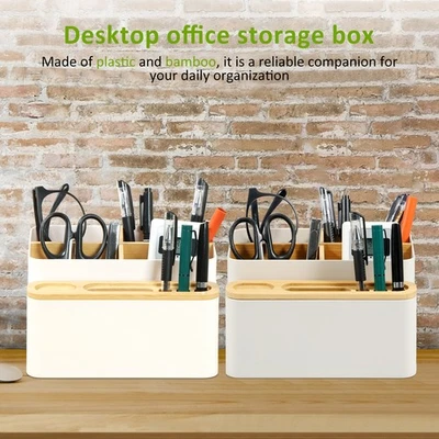 Desktop Organizer Box with Compartments Detachable Desktop Storage Box CozLd - Image 1 of 4