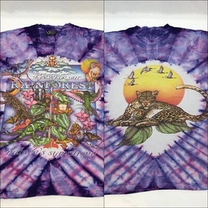 Camisa Lisa Chapman Gráficos Bosque Lluvioso Leopardo XL Púrpura Tie Dye Puntada Única - Imagen 1 de 22