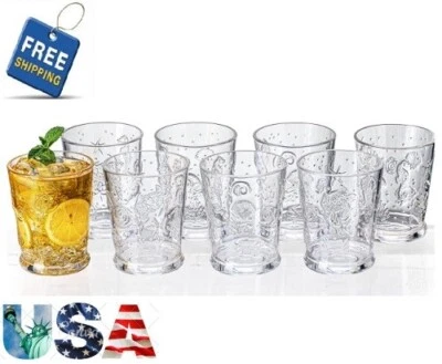 Набор из 8 прибрежных акриловых стаканов | 14 унций летние пляжные тематические чашки | Ocean Sea Desi - Изображение 1 из 4