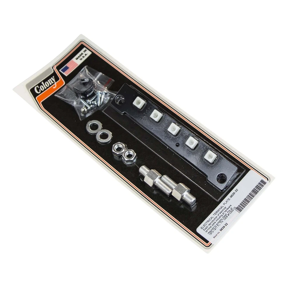 Placa terminal eléctrica #9639-22 1970-1977 Harley-Davidson FL/FX CAD Colony Ma Foto 1 de 1