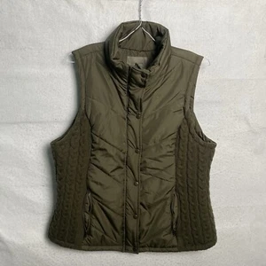 Maurices Womens Brown Sleeveless Vest Jacket Full Zip Quilted Cable Knit Size XL - Picture 1 of 16