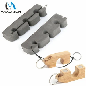 Protector/soporte de caña de pescar con mosca portátil Maxcatch 2 piezas/material de bambú  - Imagen 1 de 8