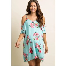 pink blush chiffon maternity dress