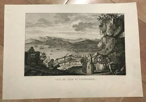 BRAZIL STE CATHERINE 1797 LA PEROUSE LARGE NICE ANTIQUE ENGRAVED VIEW - Picture 1 of 8