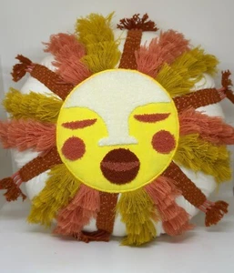 Opalhouse Jungalow Embroidered Boho Sun Throw Pillow 12" Fringed Tassels Decor - Picture 1 of 9