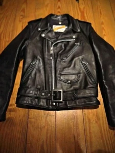 Schott 618 Leather Jacket 34 Double Riders - Picture 1 of 9