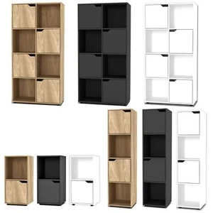 2, 4, 8 Cube Cupboard Shelving Display Shelf Storage Unit Wooden Door Organiser - Picture 1 of 8