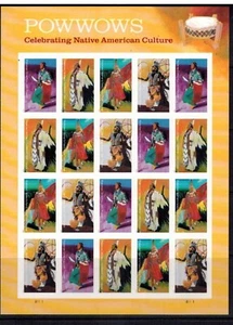Estampillas de Estados Unidos: Powwows 2025, celebrando la cultura nativa americana, hoja nueva como nueva - Imagen 1 de 1