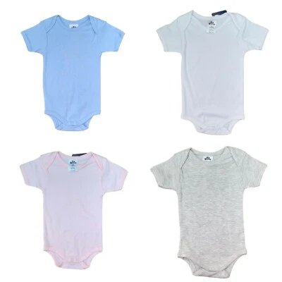 Baby Bodysuit Vest Romper Short Sleeve Plain Basic Big Softies Body Boys Girls