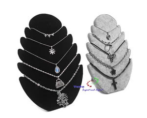 Jewelry Bust Chain Hold Collapsible Angle Chain Presentation - Picture 1 of 14
