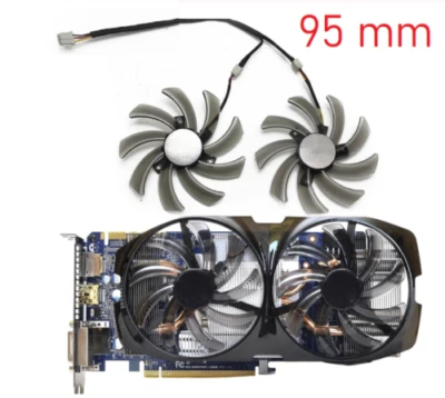 Pair Fans Cooler Fan For Gigabyte HD 7850 Radeon R9 270 GTX 670 650 660Ti 550 - Image 1 of 4